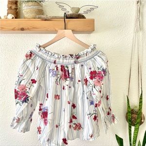 ZARA floral blouse